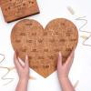 Reasons Why I Love You – Personalized Wooden Heart Puzzle in Wood Box – Custom Sentimental Valentines Day Gifts For Him and Her – Wedding Keepsake Gift Box (Mini – 16 pcs, Pecan)(Pecan)