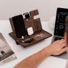 Wood Phone Docking Station – Wooden Charging Station Nightstand Organizer Bedside Phone Charger Station – Watch Stand for Men Iphone Docking Station – Idea for Anniversary Gifts (Design 2)(Design 3)