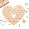 Reasons Why I Love You – Personalized Wooden Heart Puzzle in Wood Box – Custom Sentimental Valentines Day Gifts For Him and Her – Wedding Keepsake Gift Box (Mini – 16 pcs, Pecan)(Light)