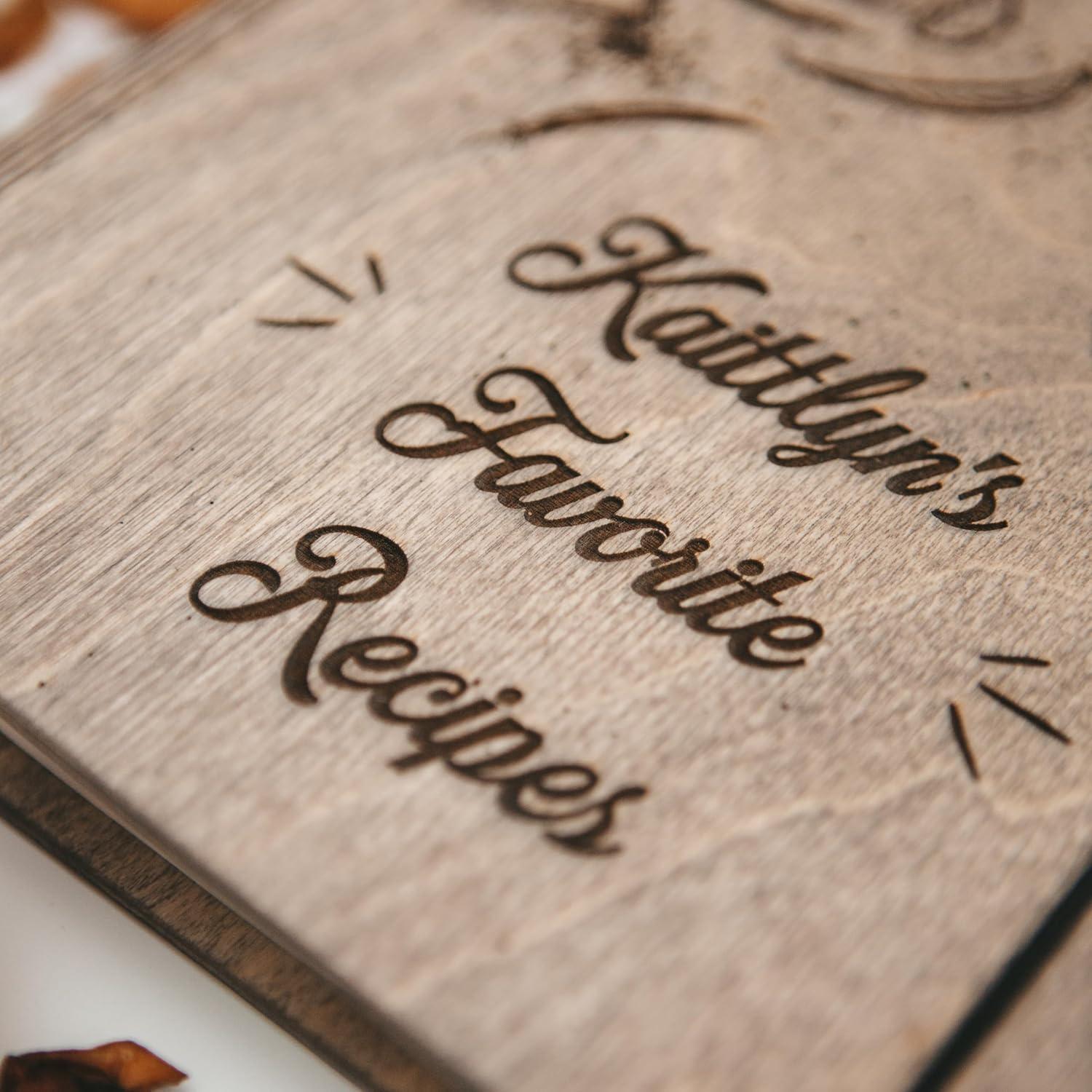 image:imageEnjoy The Wood Customizable Recipe Binder Personalized Wooden Recipe Book Organizer Blank Cookbook to Write in Your Own Recipes Make Your Own Cookbook Cooking Binder FruitsTomatoes