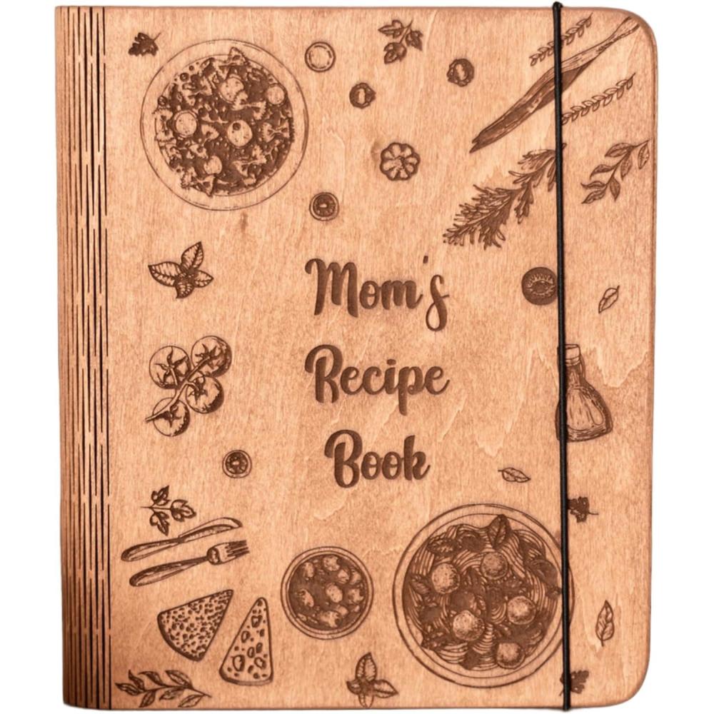 image:imageEnjoy The Wood Customizable Recipe Binder  Personalized Wooden Recipe Book Organizer  Blank Cookbook to Write in Your Own Recipes  Make Your Own Cookbook Cooking Binder FruitsItaly