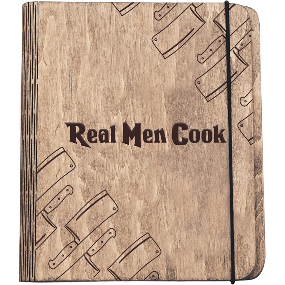 image:imageEnjoy The Wood Customizable Recipe Binder  Personalized Wooden Recipe Book Organizer  Blank Cookbook to Write in Your Own Recipes  Make Your Own Cookbook Cooking Binder FruitsKnives