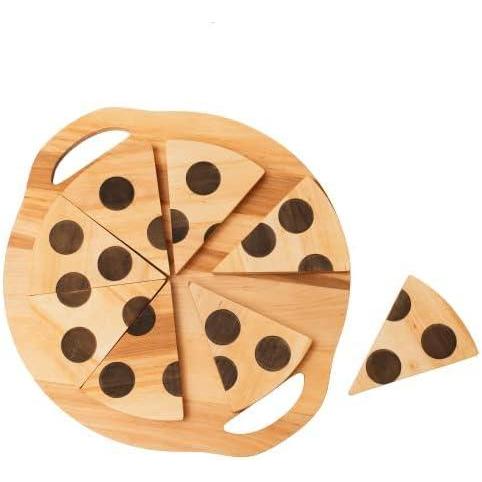 image:imagePizza Kitchen Toy Wooden Pretend Play Pizza Birthday Gift for Kids Child Montessori Toys For Toddler Cooking Toys Playroom Decor Birthday Baby Gift Neutral Room Kids Gift 2nd 3rd Just pizzaPizza with tray