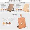 Enjoy The Wood Cookbook Stand for Kitchen Counter – Personalized Wooden Recipe Book Holder – Custom Mother’s Day Gifts Birthday Christmas Gift for Her or Him – Additions for Recipe Book