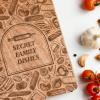 Enjoy The Wood Customizable Recipe Binder – Personalized Wooden Recipe Book Organizer – Blank Cookbook to Write in Your Own Recipes – Make Your Own Cookbook Cooking Binder (Fruits)(Pasta)