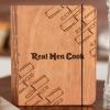 Enjoy The Wood Customizable Recipe Binder – Personalized Wooden Recipe Book Organizer – Blank Cookbook to Write in Your Own Recipes – Make Your Own Cookbook Cooking Binder (Fruits)(Knives)