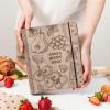 Enjoy The Wood Customizable Recipe Binder – Personalized Wooden Recipe Book Organizer – Blank Cookbook to Write in Your Own Recipes – Make Your Own Cookbook Cooking Binder (Fruits)(Fruits)