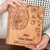 Enjoy The Wood Customizable Recipe Binder – Personalized Wooden Recipe Book Organizer – Blank Cookbook to Write in Your Own Recipes – Make Your Own Cookbook Cooking Binder (Fruits)(Pizza)