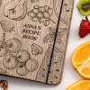 Enjoy The Wood Customizable Recipe Binder – Personalized Wooden Recipe Book Organizer – Blank Cookbook to Write in Your Own Recipes – Make Your Own Cookbook Cooking Binder (Fruits)(Fruits)