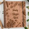 Enjoy The Wood Customizable Recipe Binder – Personalized Wooden Recipe Book Organizer – Blank Cookbook to Write in Your Own Recipes – Make Your Own Cookbook Cooking Binder (Fruits)(Grill)