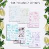 Enjoy The Wood Dividers for Recipe Book – Set of 7 Cardboard Dividers for Notebook in Rustic Design – Additions for Recipe Book (A5)(A5)