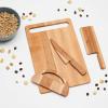 Safe Wooden Cutting Set for Kids Personalized Montessori Knife Cutting Board for Toddler Children Utensils Wooden Cutter Christmas Gift (Light)(Light)