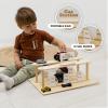 Wooden Gas Station Toy for Toddlers Toy Gas Station Accessory for Toy Car Garage Toy Gas Pump for Kids Games With Little Tikes Car Addition for Toy Parking Garage by EnjoyTheWood (Light)(White)
