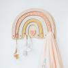 Wooden Wall Hanger Nursery Wall Decor Stylish and Functional Wall Hooks for Clothes and Accessories Baby Room Art Toddler Birthday Gift Kids Playroom (Mountains)(Rainbow Colored)