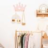 Wooden Wall Hanger Nursery Wall Decor Stylish and Functional Wall Hooks for Clothes and Accessories Baby Room Art Toddler Birthday Gift Kids Playroom (Mountains)(Crown)