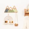 Wooden Wall Hanger Nursery Wall Decor Stylish and Functional Wall Hooks for Clothes and Accessories Baby Room Art Toddler Birthday Gift Kids Playroom (Mountains)(Mountains)