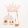 Wooden Wall Hanger Nursery Wall Decor Stylish and Functional Wall Hooks for Clothes and Accessories Baby Room Art Toddler Birthday Gift Kids Playroom (Mountains)(Crown)