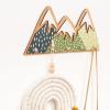 Wooden Wall Hanger Nursery Wall Decor Stylish and Functional Wall Hooks for Clothes and Accessories Baby Room Art Toddler Birthday Gift Kids Playroom (Mountains)(Mountains)