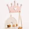 Wooden Wall Hanger Nursery Wall Decor Stylish and Functional Wall Hooks for Clothes and Accessories Baby Room Art Toddler Birthday Gift Kids Playroom (Mountains)(Crown)