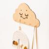 Wooden Wall Hanger Nursery Wall Decor Stylish and Functional Wall Hooks for Clothes and Accessories Baby Room Art Toddler Birthday Gift Kids Playroom (Mountains)(Cloud)