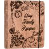Enjoy The Wood Customizable Recipe Binder – Personalized Wooden Recipe Book Organizer – Blank Cookbook to Write in Your Own Recipes – Make Your Own Cookbook Cooking Binder (Fruits)(Peppers)