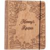 Enjoy The Wood Customizable Recipe Binder – Personalized Wooden Recipe Book Organizer – Blank Cookbook to Write in Your Own Recipes – Make Your Own Cookbook Cooking Binder (Fruits)(Cakes)