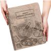 Enjoy The Wood Customizable Recipe Binder – Personalized Wooden Recipe Book Organizer – Blank Cookbook to Write in Your Own Recipes – Make Your Own Cookbook Cooking Binder (Fruits)(Breakfast)