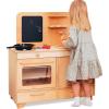 Kids Pretend Play Kitchen Wooden Montessori Playroom Furniture Nursery Decor Birthday Gift for Toddler Girl Wood Natural Baby Neutral Room (White)(White)