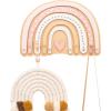 Wooden Wall Hanger Nursery Wall Decor Stylish and Functional Wall Hooks for Clothes and Accessories Baby Room Art Toddler Birthday Gift Kids Playroom (Mountains)(Rainbow Colored)