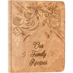Enjoy The Wood Customizable Recipe Binder – Personalized Wooden Recipe Book Organizer – Blank Cookbook to Write in Your Own Recipes – Make Your Own Cookbook Cooking Binder (Fruits)(Tomatoes)