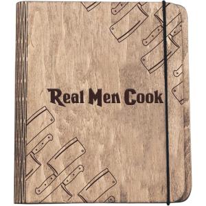 Enjoy The Wood Customizable Recipe Binder – Personalized Wooden Recipe Book Organizer – Blank Cookbook to Write in Your Own Recipes – Make Your Own Cookbook Cooking Binder (Fruits)(Knives)
