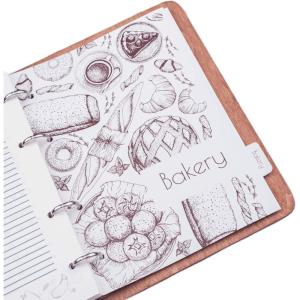 Enjoy The Wood Dividers for Recipe Book – Set of 7 Cardboard Dividers for Notebook in Rustic Design – Additions for Recipe Book (A5)(A6)