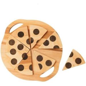 Pizza Kitchen Toy Wooden Pretend Play Pizza Birthday Gift for Kids Child Montessori Toys For Toddler Cooking Toys Playroom Decor Birthday Baby Gift Neutral Room Kids Gift 2nd 3rd (Just pizza)(Just pizza)