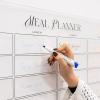 ENJOY THE WOOD Acrylic Dry Erase Calendar for Wall – Personalizable Dry Erase Planner for Home & Office – Family Calendar Board with Weekly, Daily & Habit Tracker Designs (Weekly Planner Design 1)(Meal Planner)
