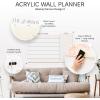 ENJOY THE WOOD Acrylic Dry Erase Calendar for Wall – Personalizable Dry Erase Planner for Home & Office – Family Calendar Board with Weekly, Daily & Habit Tracker Designs (Weekly Planner Design 1)(Weekly Planner Design 2)