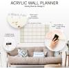 ENJOY THE WOOD Acrylic Dry Erase Calendar for Wall – Personalizable Dry Erase Planner for Home & Office – Family Calendar Board with Weekly, Daily & Habit Tracker Designs (Weekly Planner Design 1)(Family Planner Design 2)