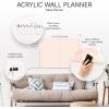ENJOY THE WOOD Acrylic Dry Erase Calendar for Wall – Personalizable Dry Erase Planner for Home & Office – Family Calendar Board with Weekly, Daily & Habit Tracker Designs (Weekly Planner Design 1)(Daily Planner)