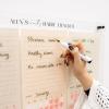 ENJOY THE WOOD Acrylic Dry Erase Calendar for Wall – Personalizable Dry Erase Planner for Home & Office – Family Calendar Board with Weekly, Daily & Habit Tracker Designs (Weekly Planner Design 1)(Habit Tracker)