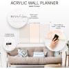 ENJOY THE WOOD Acrylic Dry Erase Calendar for Wall – Personalizable Dry Erase Planner for Home & Office – Family Calendar Board with Weekly, Daily & Habit Tracker Designs (Weekly Planner Design 1)(Habit Tracker)