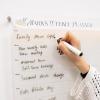 ENJOY THE WOOD Acrylic Dry Erase Calendar for Wall – Personalizable Dry Erase Planner for Home & Office – Family Calendar Board with Weekly, Daily & Habit Tracker Designs (Weekly Planner Design 1)(Weekly Planner Design 2)