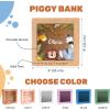 Wooden Piggy Banks for Kids – Personalized Piggy Bank, Bank for Kids for Real Money – Safe Piggy Bank for Kids, My First Piggy Bank for Boys and Girls
