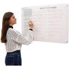 ENJOY THE WOOD Acrylic Dry Erase Calendar for Wall – Personalizable Dry Erase Planner for Home & Office – Family Calendar Board with Weekly, Daily & Habit Tracker Designs (Weekly Planner Design 1)(Daily Planner)