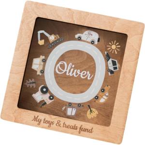 Car Piggy Bank for Boys – Personalized Piggy Bank, Wooden Piggy Bank for Kids, Bank for Kids for Real Money, Piggy Bank for Kids Boys
