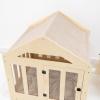 ENJOY THE WOOD Wooden Dog House Indoor with Fabric Roof – Indoor & Outdoor Dog House with Custom Engraving Option, Multiple Sizes & Colors – Personalized Housewarming Gift for Pet Owner (Light)(Light)