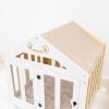 ENJOY THE WOOD Wooden Dog House Indoor with Fabric Roof – Indoor & Outdoor Dog House with Custom Engraving Option, Multiple Sizes & Colors – Personalized Housewarming Gift for Pet Owner (Light)(White)