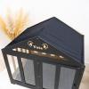 ENJOY THE WOOD Wooden Dog House Indoor with Fabric Roof – Indoor & Outdoor Dog House with Custom Engraving Option, Multiple Sizes & Colors – Personalized Housewarming Gift for Pet Owner (Light)(Black)