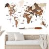 ENJOY THE WOOD Home Décor 3D Wood World Map Wall Art Large Wall Décor – World Travel Map Gift Idea – Art for Home & Kitchen or Office (Small, Light)(Multicolor)