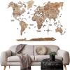 ENJOY THE WOOD Home Décor 3D Wood World Map Wall Art Large Wall Décor – World Travel Map Gift Idea – Art for Home & Kitchen or Office (Small, Light)(Terra)
