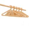 Wooden Toddler Clothes Hangers Baby Hangers Clothing Rack for Nursery Kids Room Decor Montessori Furniture Child Size Wardrobe Wood Toddler Gift (Set of 10 Hangers, Star, Natural)(Natural)