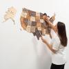 ENJOY THE WOOD Wooden USA Map Visited Places – 3D US States Map Travel Tracker Wooden Map Wall Decor – Mark Your Travels Map Wood Wall Art For Home & Kitchen or Office (Prime+, Multicolor, Medium)(Multicolor)